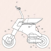 Una Monkey eléctrica: el último invento de Honda es un híbrido de scooter y patinete plegable, según estas patentes