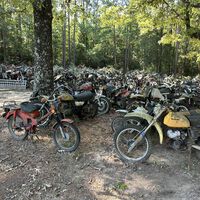 4.000 motos clásicas japonesas tiradas en un bosque. El cementerio de motos más bestia del mundo está en Estados Unidos 