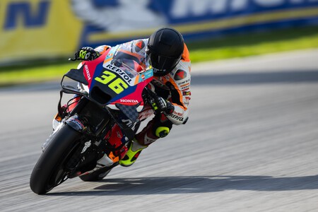 Honda ha estado probando una moto experimental de MotoGP con Joan Mir en Jerez, pero la cosa acabó en caída 